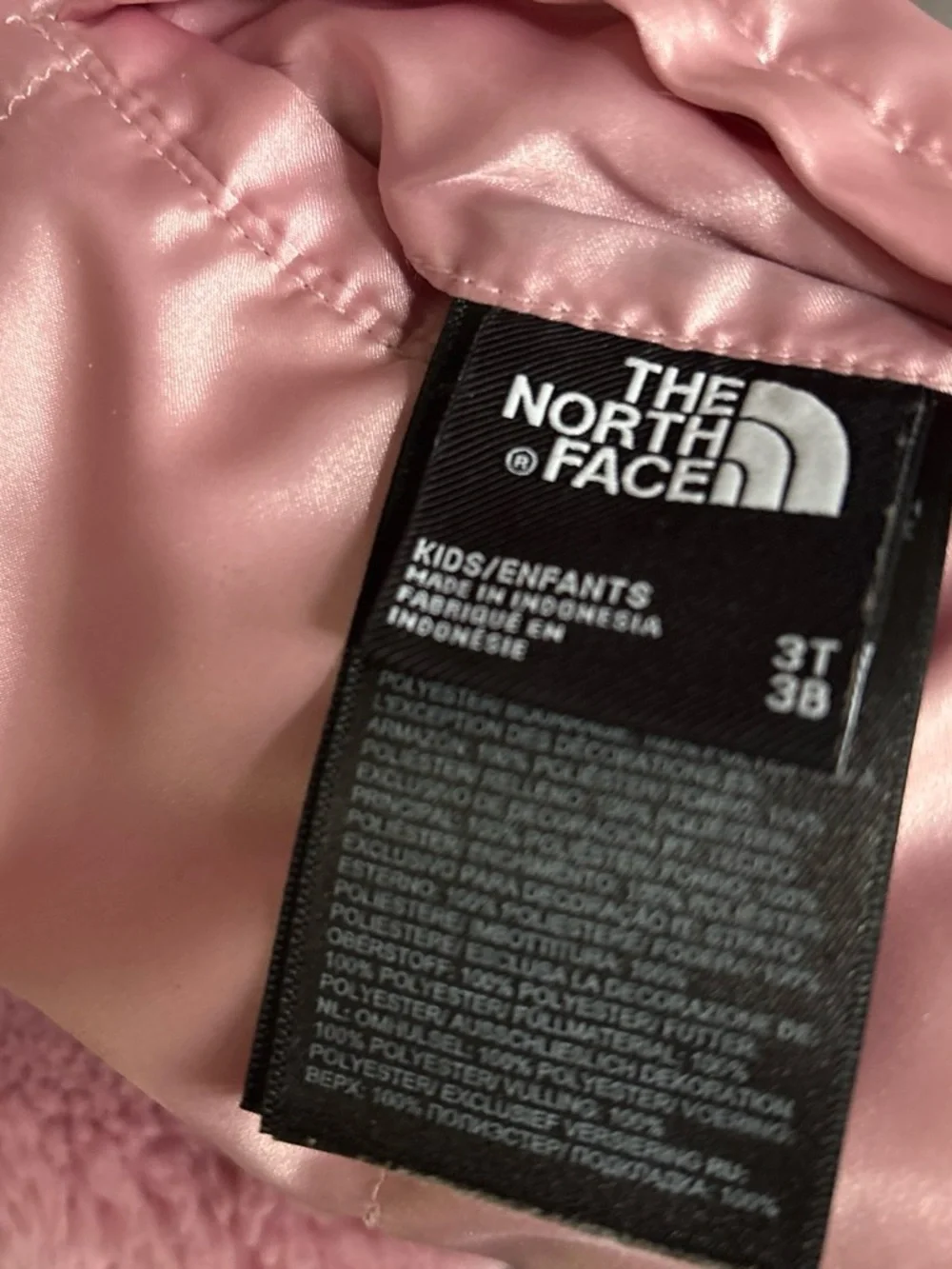 The North Face Pink Reversible Fleece Zip Jacket 3T